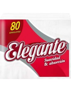 SERVILLETAS ELEGANTE 33X32 CM 80UN
