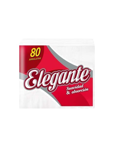 SERVILLETAS ELEGANTE 33X32 CM 80UN