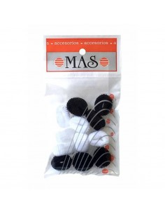 GOMITAS MAS BLANCAS Y NEGRAS X12