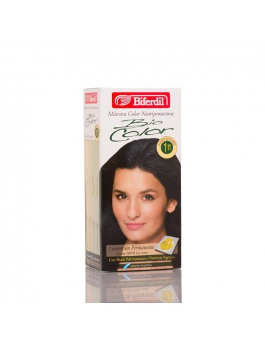 KIT CON AMONIACO BIFERDIL BIOCOLOR KIT 1.11 NEGRO AZULADO  
