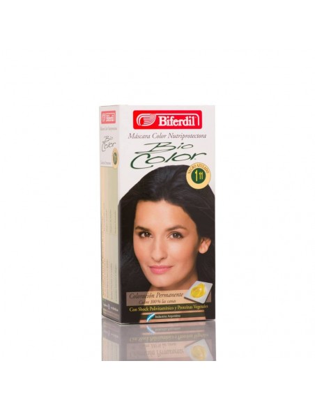 KIT CON AMONIACO BIFERDIL BIOCOLOR KIT 1.11 NEGRO AZULADO  