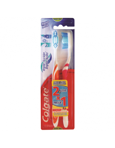CEPILLO D.COLGATE TRIPLE ACCION MEDIO 2X1