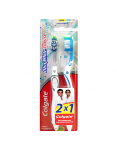 CEPILLO D.COLGATE MAX WHITE MEDIO 2X1