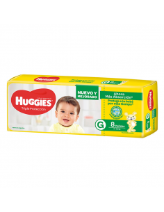 PAÑALES HUGGIES CLASSIC GDE 8UN