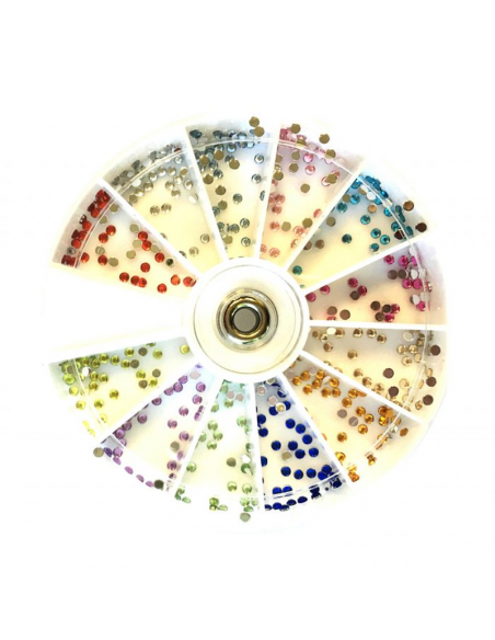 ARTICULOS MANICURIA JESSAMY CARROUSEL STRASS COLORES  