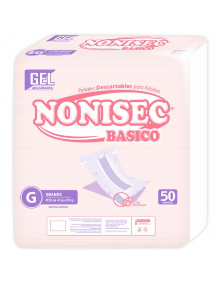 PAÑALES P/ADUL NONISEC BASICO GDE 50UN