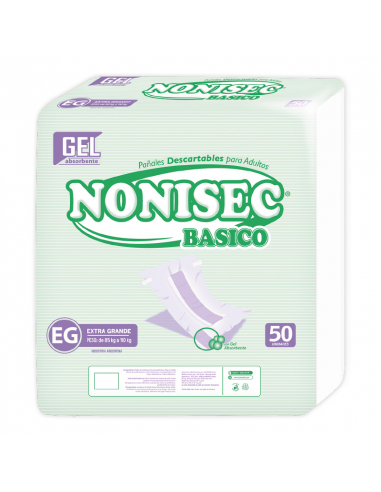 PAÑALES ADULTOS NONISEC BáSICO EXTRA GRANDE 50 UN