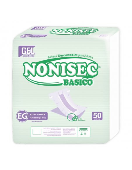 PAÑALES ADULTOS NONISEC BáSICO EXTRA GRANDE 50 UN