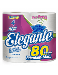PAPEL HIG ELEGANTE SH ALOE VERA 80MT 4UN