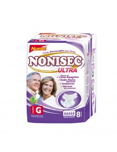 PAÑALES P/ADUL NONISEC ULTRA GDE 8UN