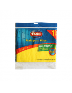 PAÑO P/PISOS TASK AMARILLO 50X57CM 1UN