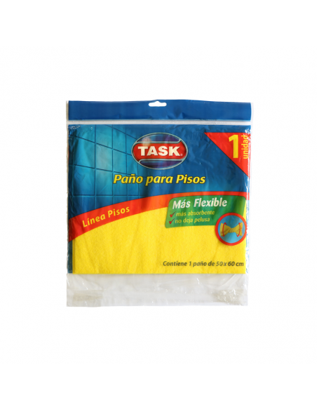 PAÑO P/PISOS TASK AMARILLO 50X57CM 1UN