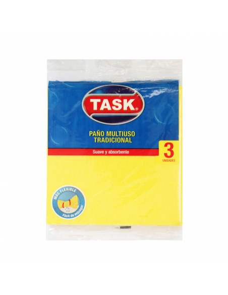 PAÑO TASK MULTIUSO 36X36CM 3UN