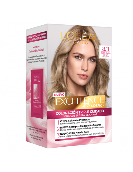 KIT CON AMONIACO EXCELLENCE 8.11 RUBIO CL.CENIZA  