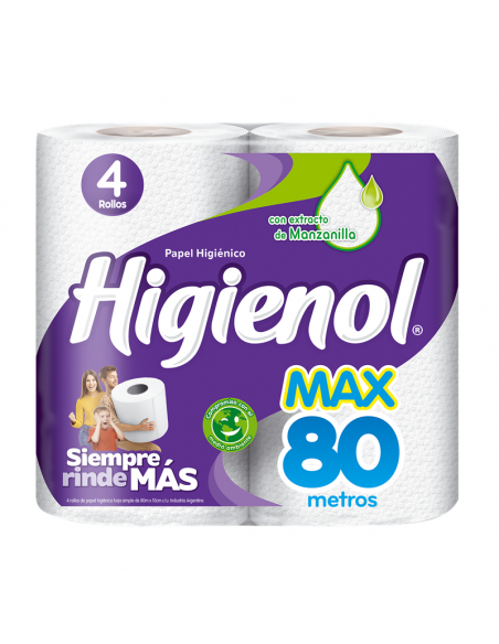 PAPEL HIG HIGIENOL SH MAX 80MT 4UN