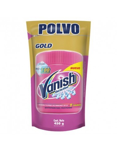 QUITA MANCHAS VANISH ROSA POLVO DOY PACK 450 GR