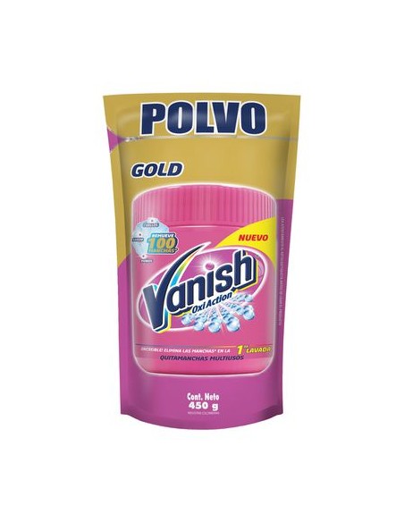 QUITA MANCHAS VANISH ROSA POLVO DOY PACK 450 GR