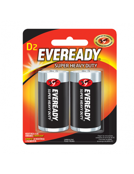 PILAS EVEREADY BLISTER EXT DUR GDE D 2UN