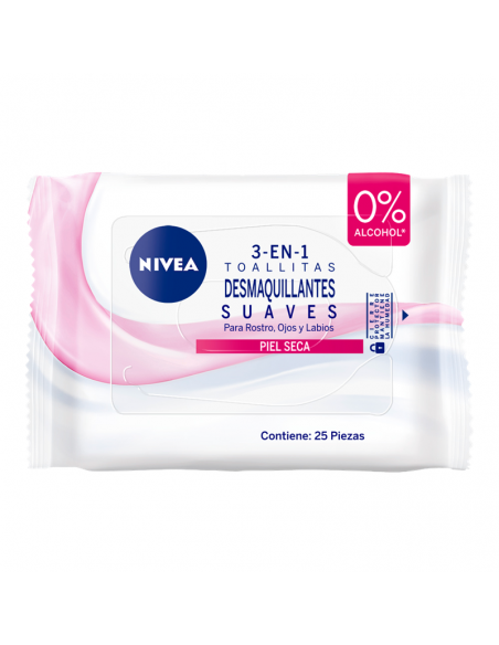 DISCOS/TOALLAS DEMAQUILLADORAS NIVEA TOALLA VISAGE SUAVE 25 UN