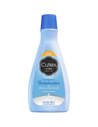 QUITA ESMALTES CUTEX FORTALECEDOR+CALCIO 100 CC
