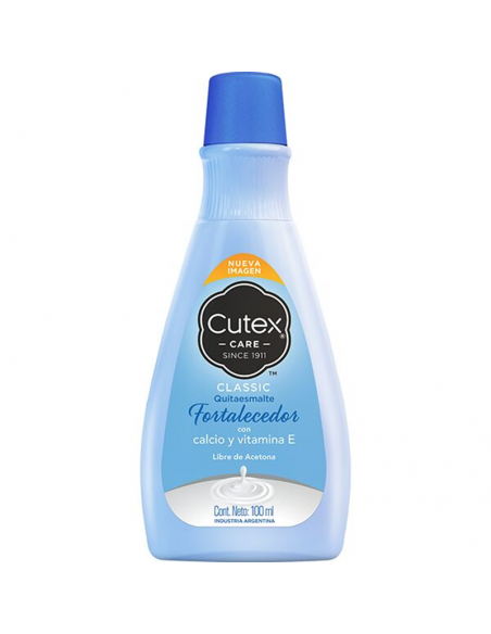 QUITA ESMALTES CUTEX FORTALECEDOR+CALCIO 100 CC