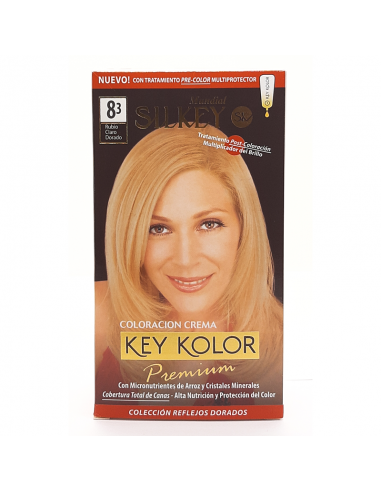 KIT CON AMONIACO SILKEY KEY KOLOR N°8.3 RUB CLA DOR  