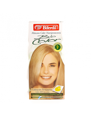 KIT CON AMONIACO BIFERDIL BIOCOLOR KIT 9.1 RUBIO MUY CLA CEN  