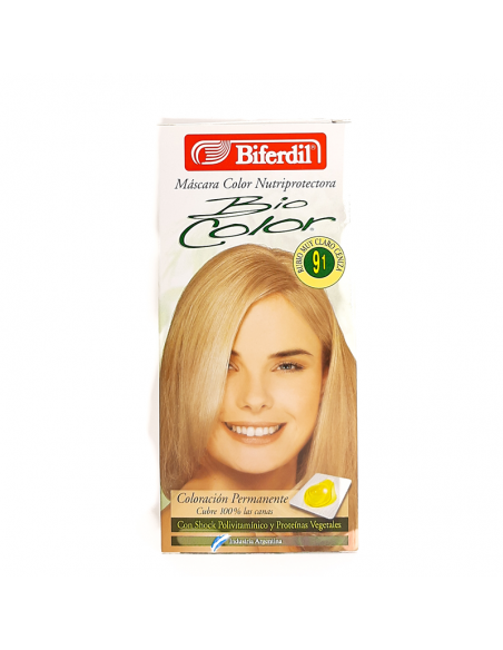 KIT CON AMONIACO BIFERDIL BIOCOLOR KIT 9.1 RUBIO MUY CLA CEN  