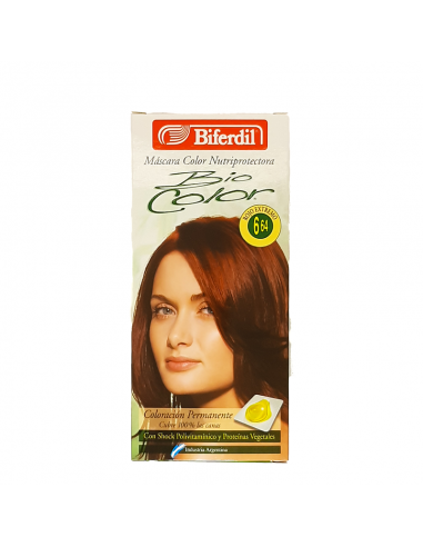 KIT CON AMONIACO BIFERDIL BIOCOLOR KIT 6.64 ROJO COBRIZO  