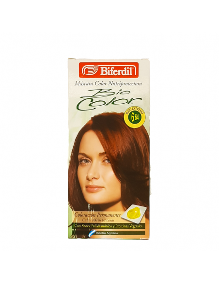 KIT CON AMONIACO BIFERDIL BIOCOLOR KIT 6.64 ROJO COBRIZO  