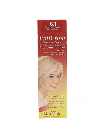 TINT POLICROM POMO Nº6.1 RUBIO CENIZA OSC