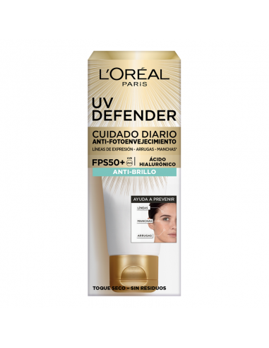 CREMA PARA ROSTRO LOREAL UV DEFENDER TOQUE SECO FPS50 40 GR
