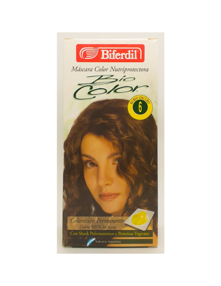 KIT CON AMONIACO BIFERDIL BIOCOLOR KIT 6 RUBIO OSCURO  