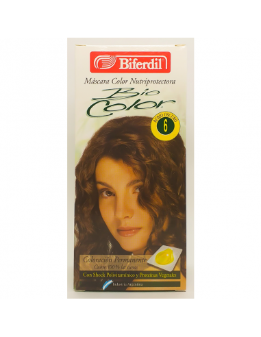 KIT CON AMONIACO BIFERDIL BIOCOLOR KIT 6 RUBIO OSCURO  