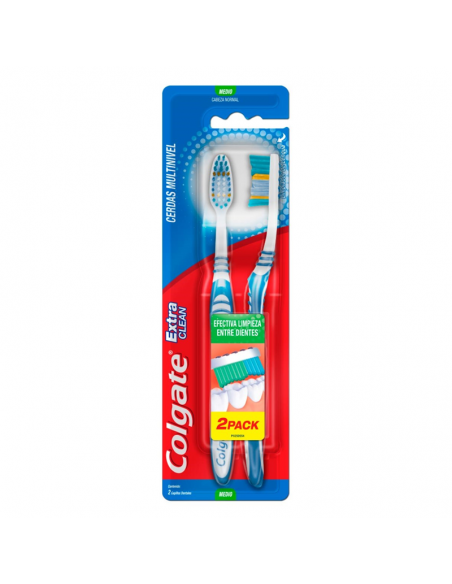 CEPILLO D.COLGATE EXTRA CLEAN MEDIO 2X1