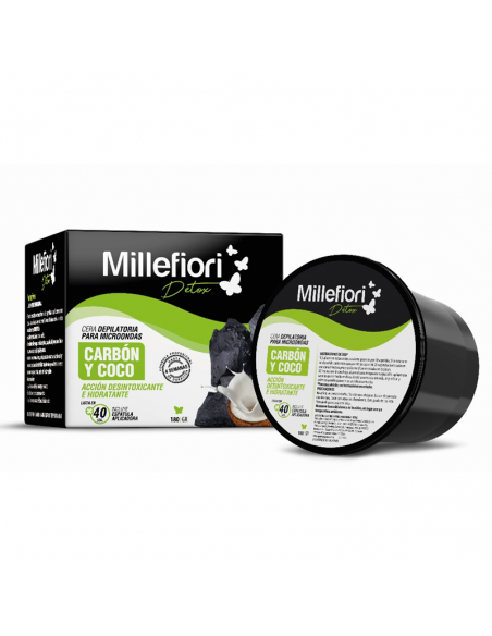 CERA  DEPILATORIA MILLEFIORI MICROONDAS DETOX POTE 180 GR