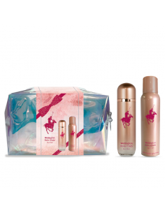 SET WELLINGTON POLO CL FEM ROSA90+DEO+NEC