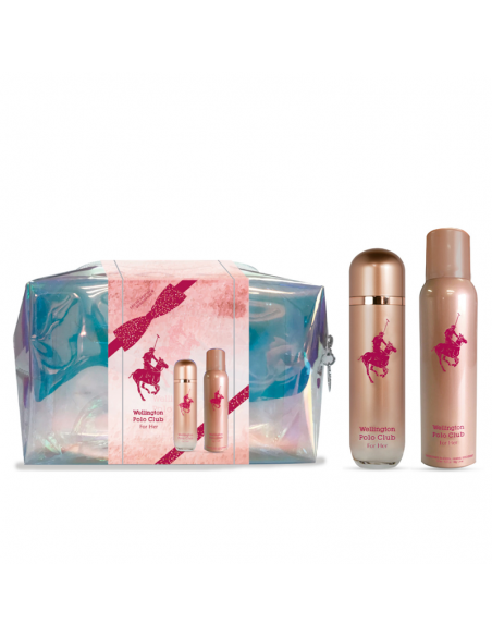 SET WELLINGTON POLO CL FEM ROSA90+DEO+NEC