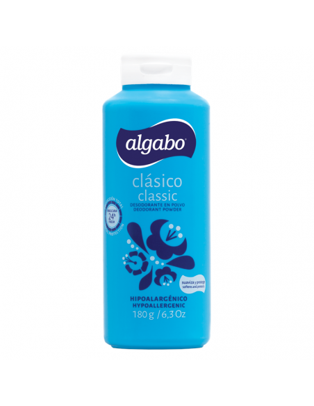 TALCOS ALGABO CLASICO CELESTE TALQUERA 180 GR