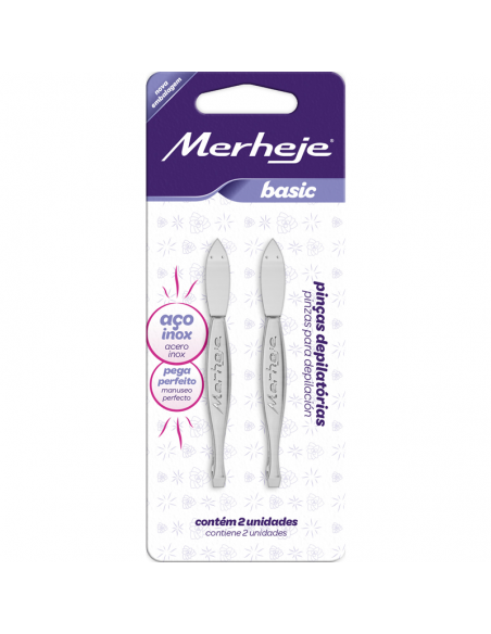 PINZA PARA DEPILAR MERHEJE BASIC X2
