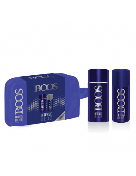 SET DE PERFUME BOOS INTENSE BLUE EDP + DEO + NECESER 60 CC