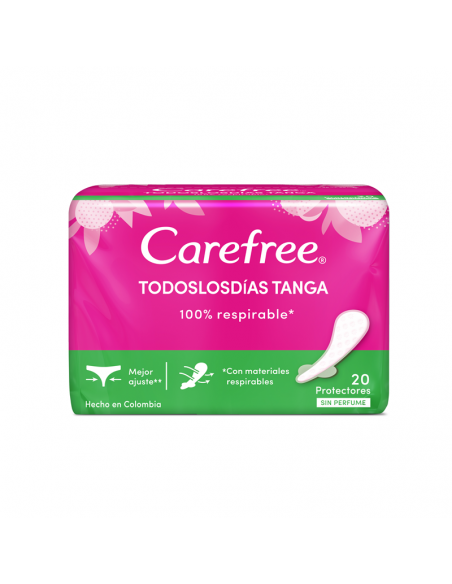 PROT.DIARIO CAREFREE T DIAS TANGA S/P 20UN