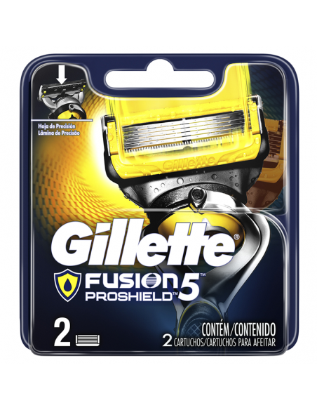 GILLETTE FUSION PRO SHIELD REP 2UN
