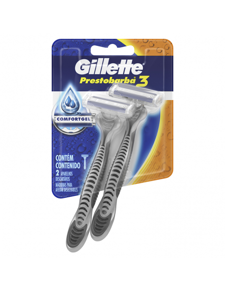 GILLETTE PRESTOBARBA 3 HOMBRE 2UN 