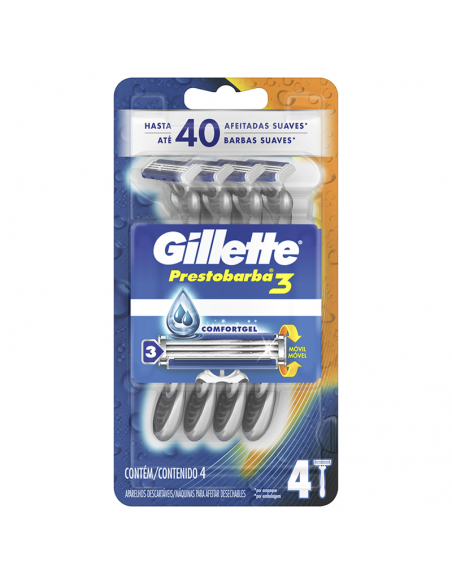 GILLETTE PRESTOBARBA 3 4UN