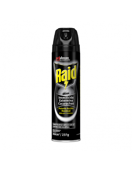 INSECTICIDA RAID EXTERMINADOR NEGRO 390CC