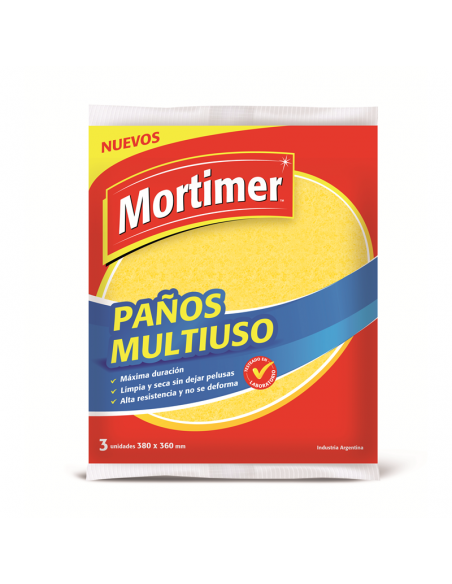 PAÑO MORTIMER MULTIUSO AMARILLO 3UN