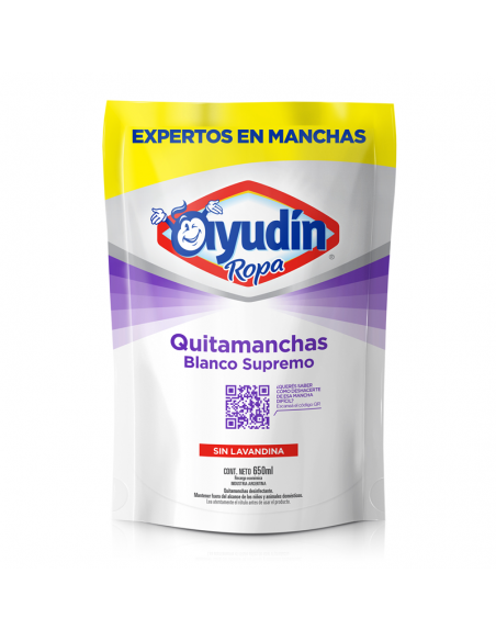 QUITAMANCHAS AYUDIN ROPA BCO SUPR DP 650C