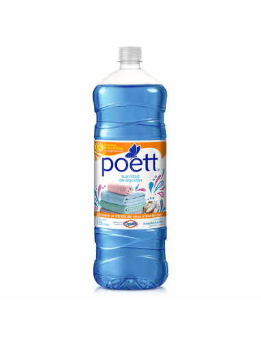 DESINFECTANTES LIQUIDOS POETT SUAVIDAD DE ALGODON 1800 CC