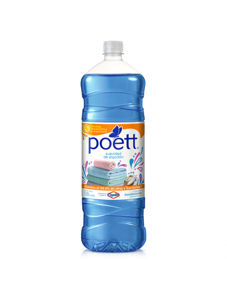 DESINFECTANTES LIQUIDOS POETT SUAVIDAD DE ALGODON 1800 CC
